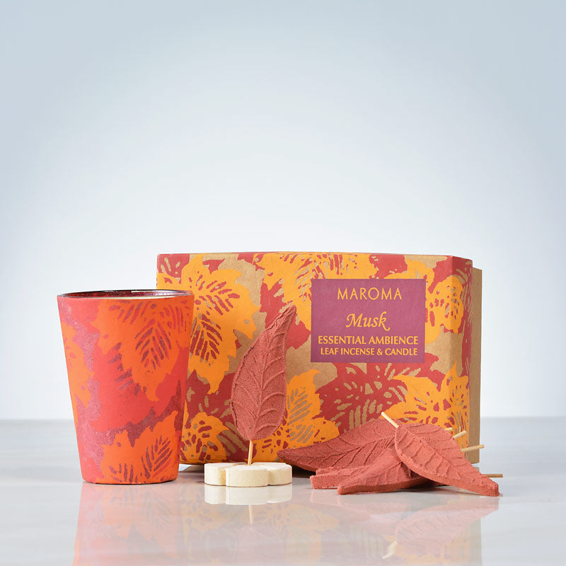 Leaves and Votive Gift Set