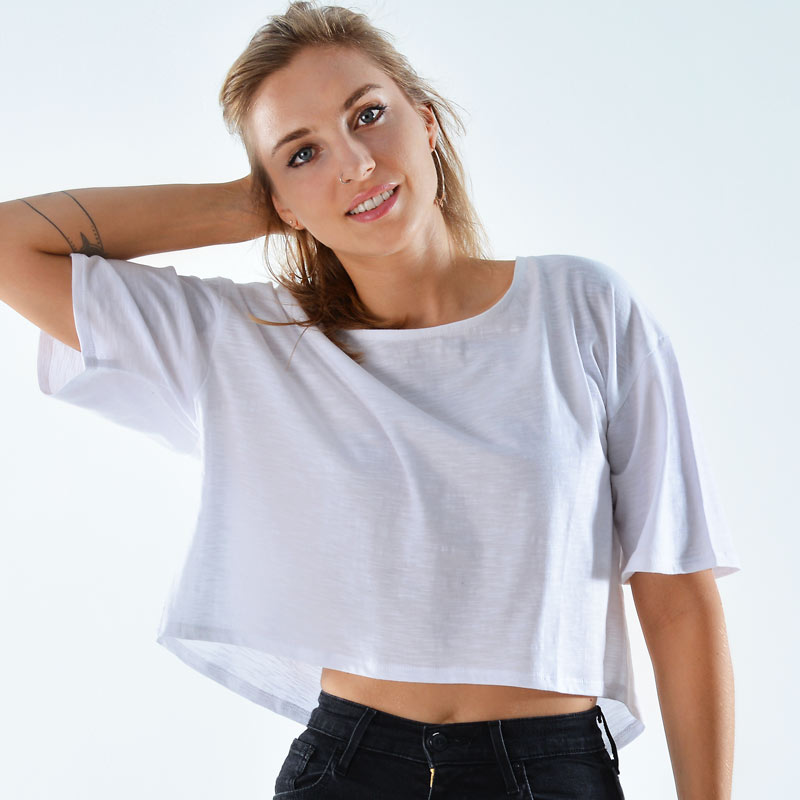 Verona Cropped Jersey Top