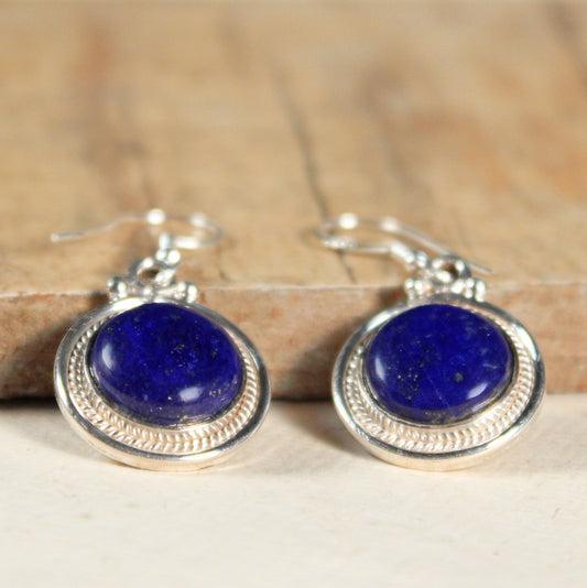 Gemstone Oval Earrings