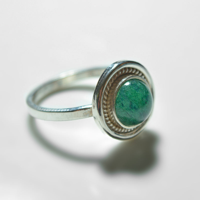 Big Silver Gemstone Ring