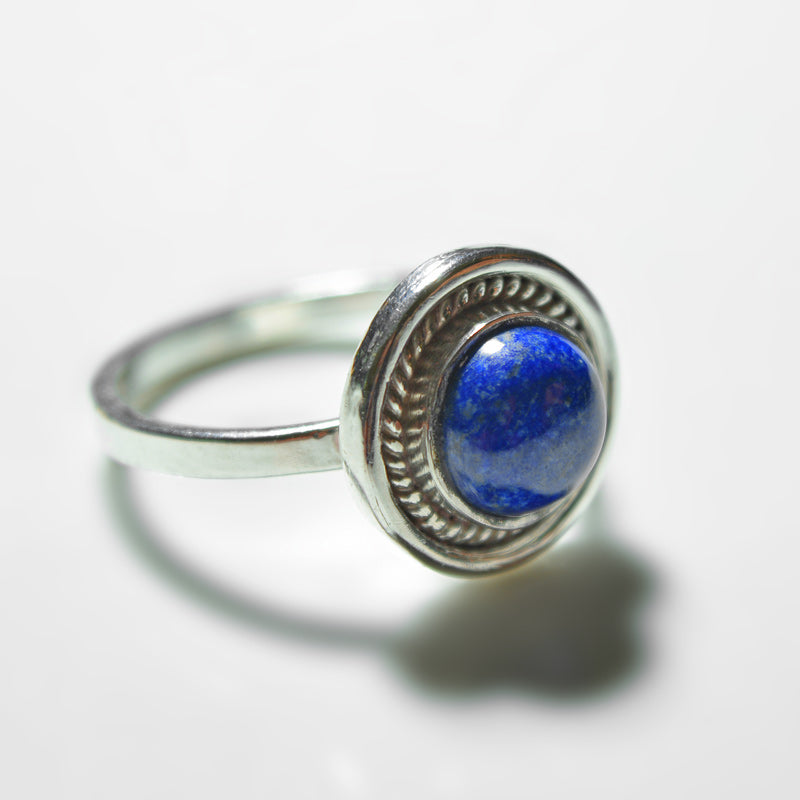 Big Silver Gemstone Ring