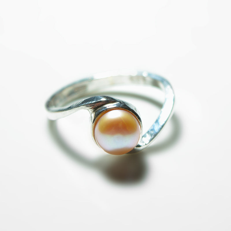 Spiral Pearl Ring