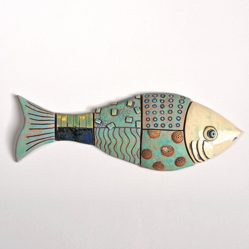 The 3 Fishes ceramic mural - Set of 3