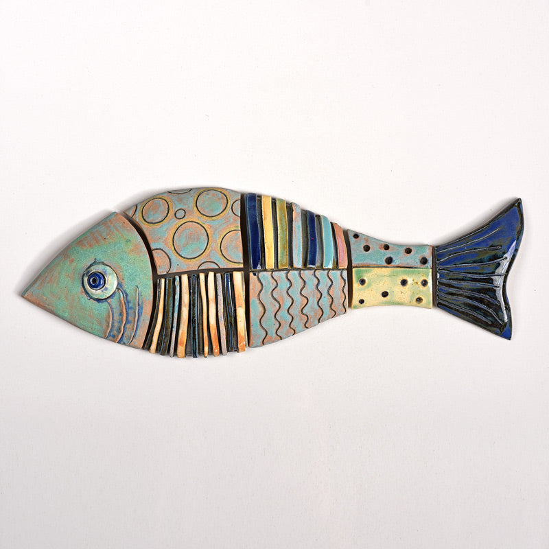 The 3 Fishes ceramic mural - Set of 3