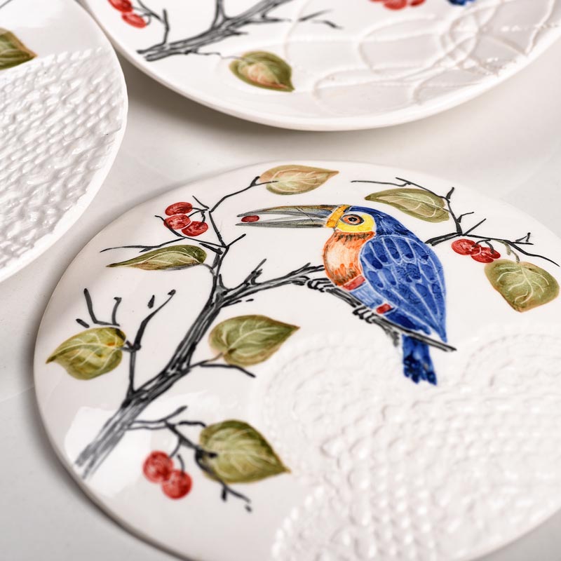 Anna's Bird Wall plate - Set of 3