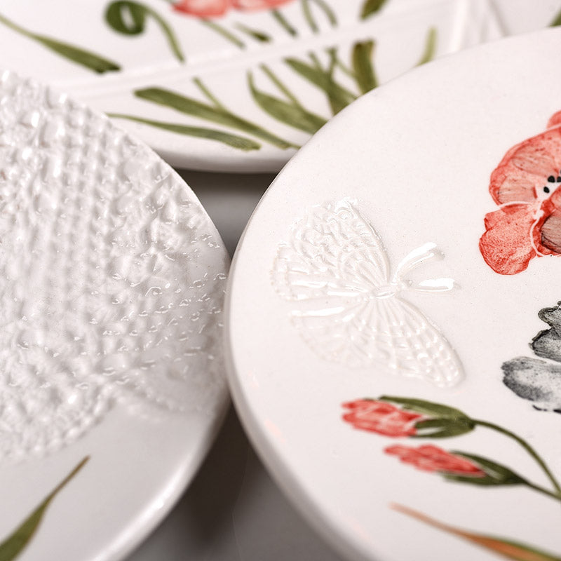 Anna's Poppy wall plate - set of 3