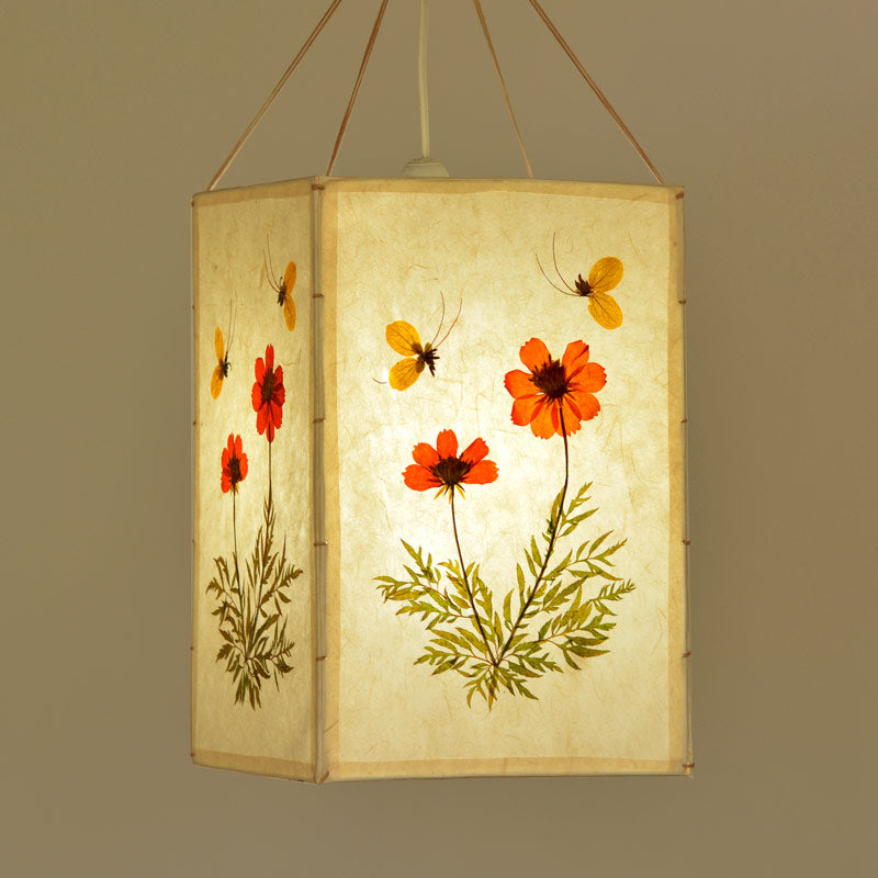 Hanging Lampshade - Cosmos Flower