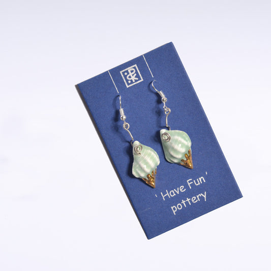 Green Shell Earring