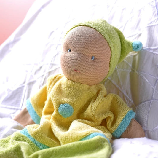 ELF BABY - Green - Waldorf Inspired Bedtime Blanket Doll