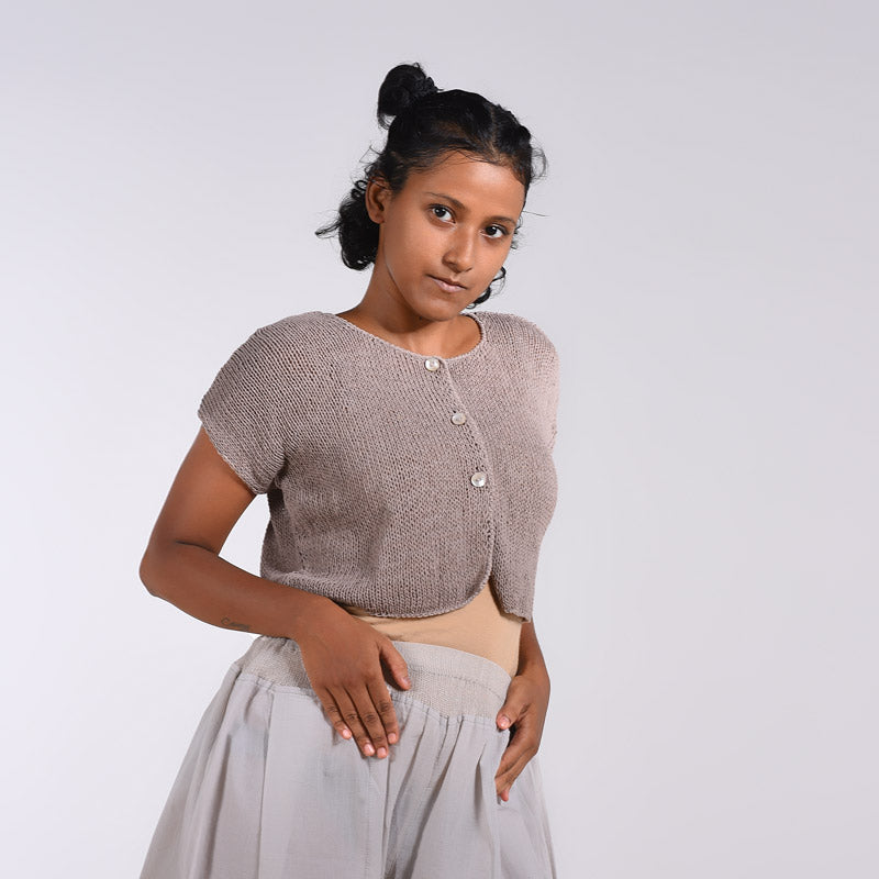 Bolero Organic Cotton Hand Knit Top