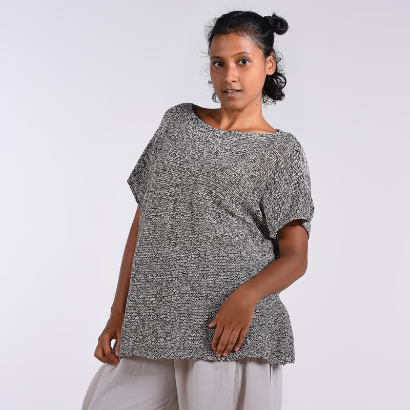 Meca Organic Cotton Hand Knit Poncho