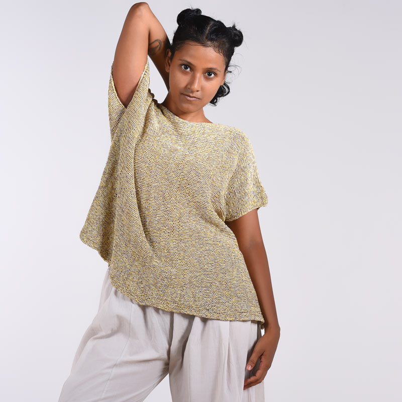 Meca Organic Cotton Hand Knit Poncho