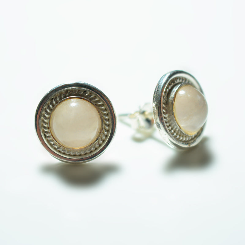 Big Silver Gemstone Stud