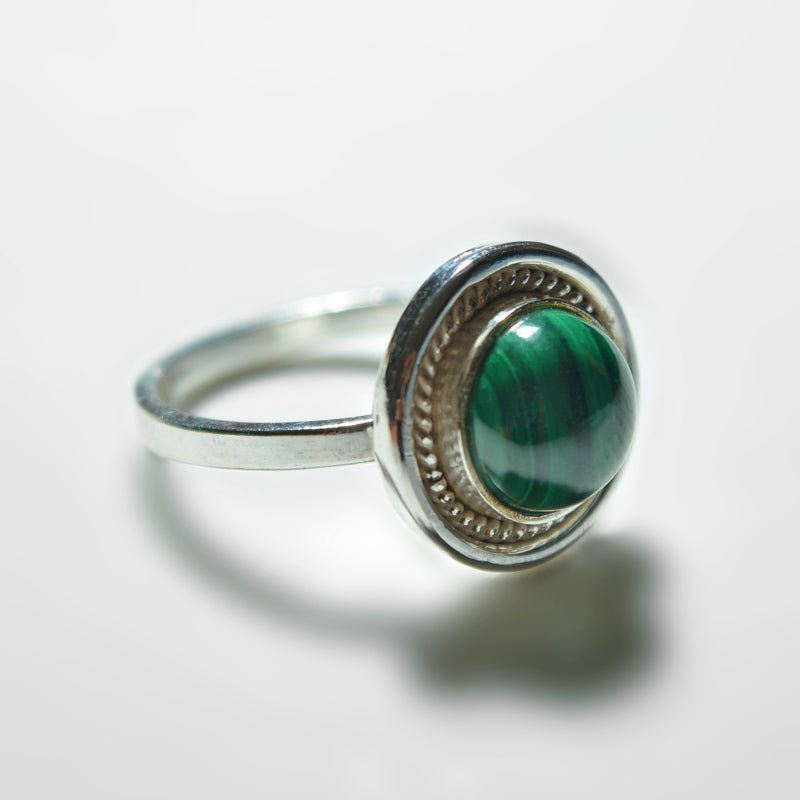 Big Silver Gemstone Ring