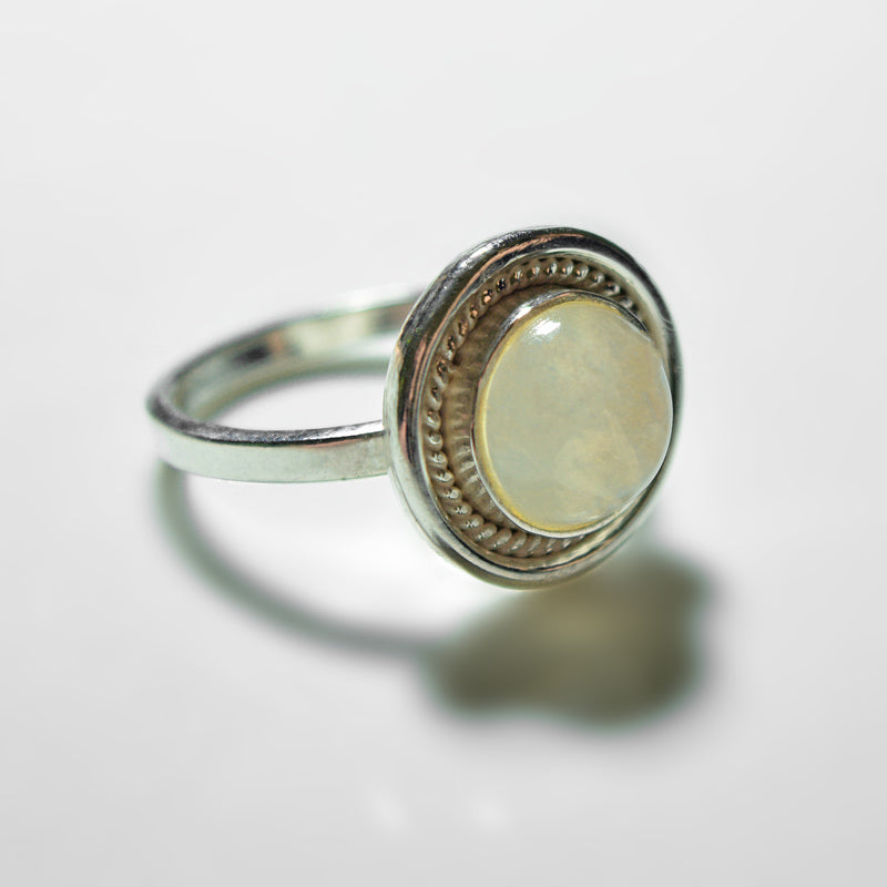 Big Silver Gemstone Ring