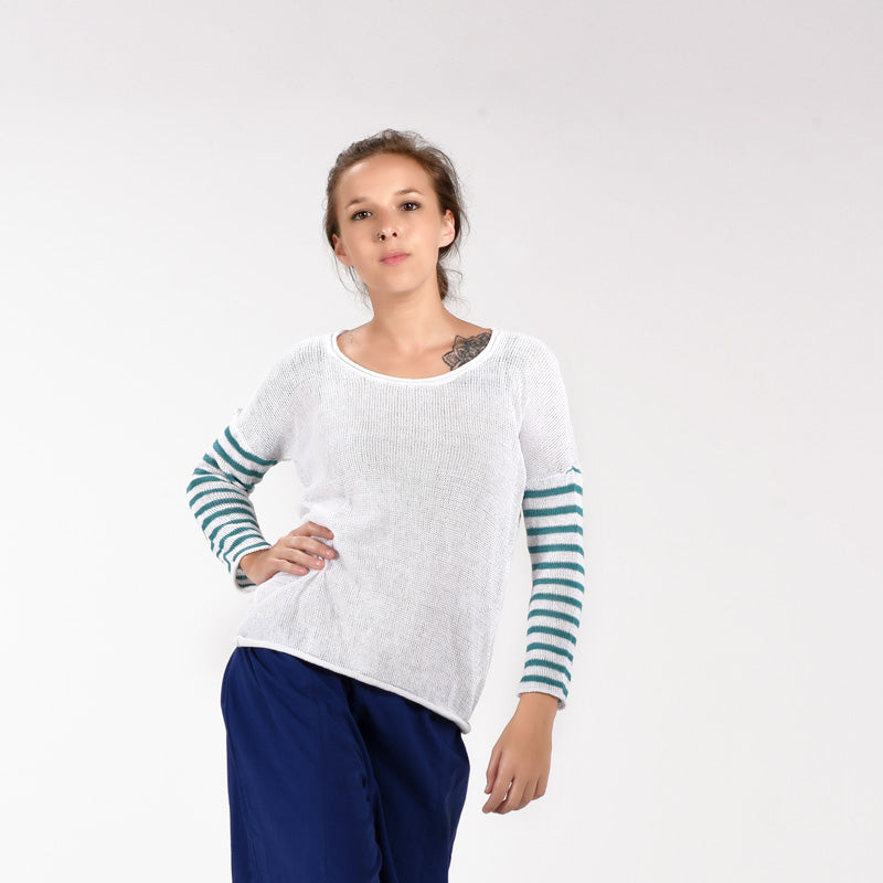 Flinder LS Full Sleeve Organic Cotton Hand Knit Top