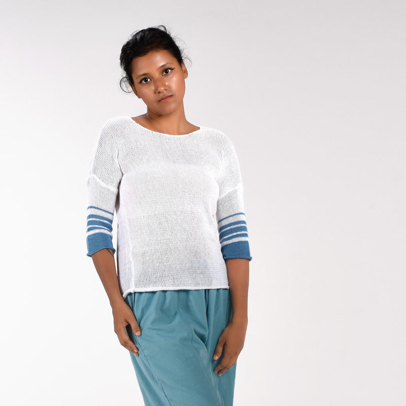 Josie Organic Cotton Hand Knit Top