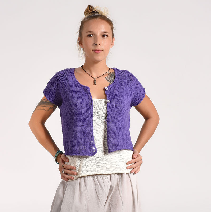 Bolero Organic Cotton Hand Knit Top