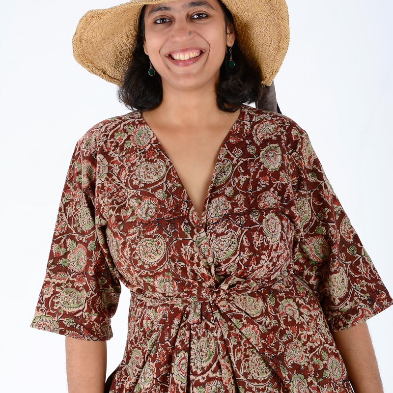 Wrap Dress Kalamkari