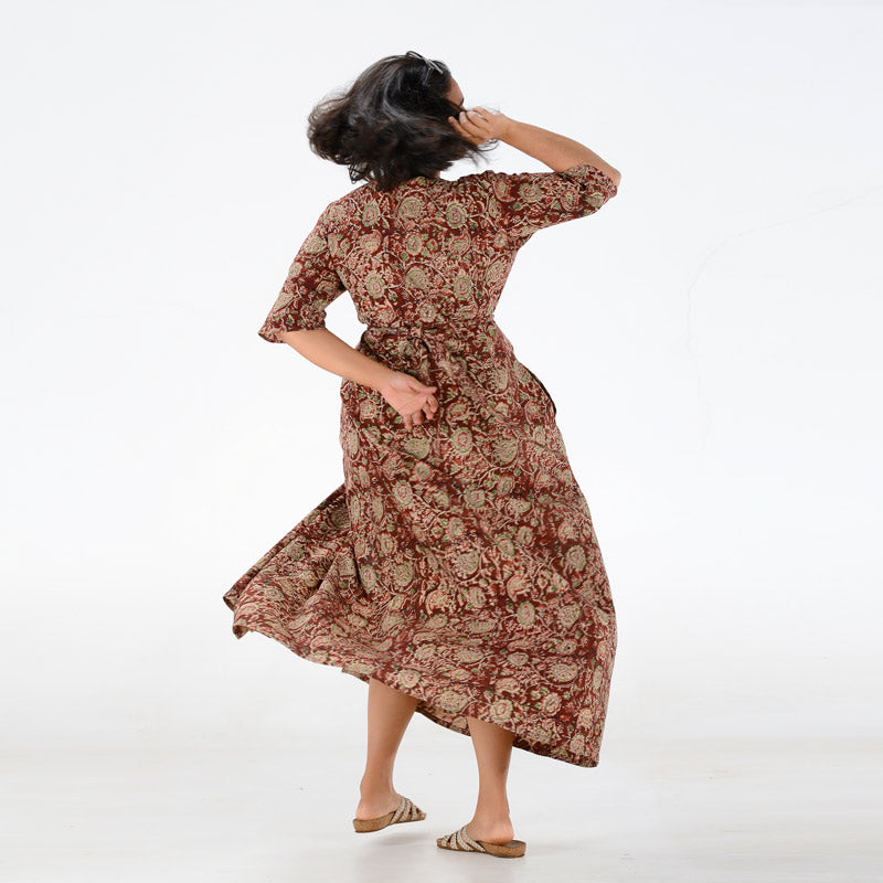 Wrap Dress Kalamkari