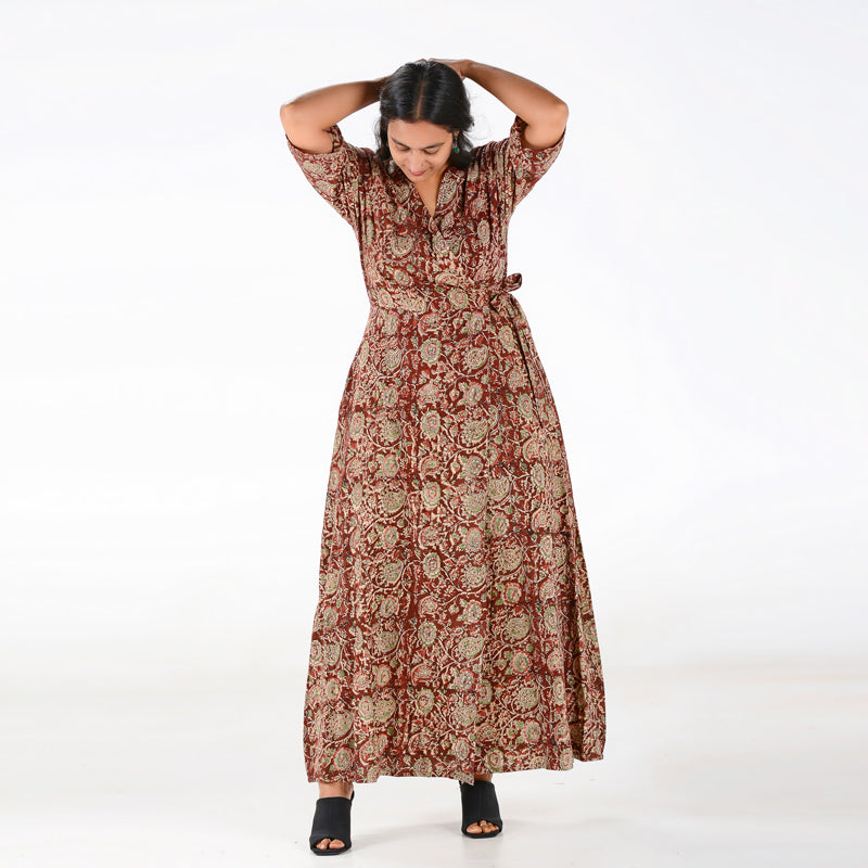 Wrap Dress Kalamkari